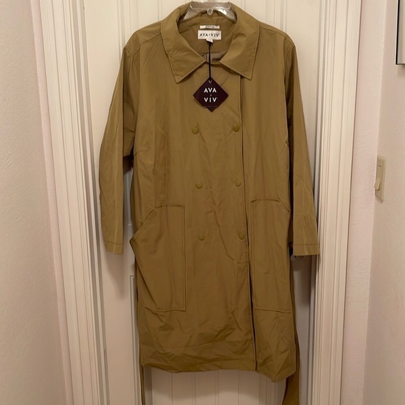 Ava & Viv Jackets & Blazers - AVA & VIV WOMENS 3X WATER RESISTANT TRENCH COAT. POCKETS BELT COLLAR STYLISH NWT